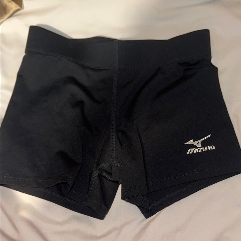 Mizuno Black Athletic Shorts with Elastic Waistband